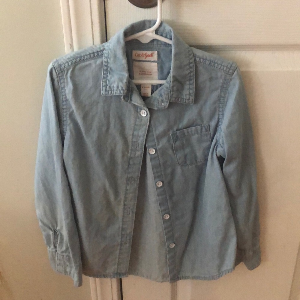 Cat & Jack Denim Button-Up